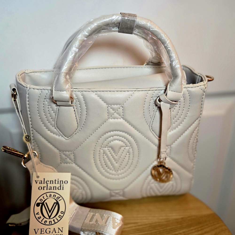 Valentino Orlandi Cream Vegan Satchel